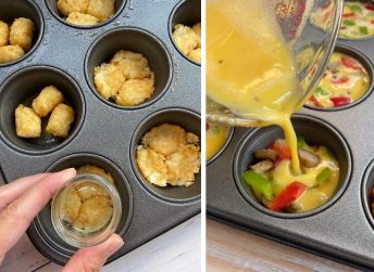 Mini Breakfast Omelets (Egg Muffins With A Tater Tot Crust)