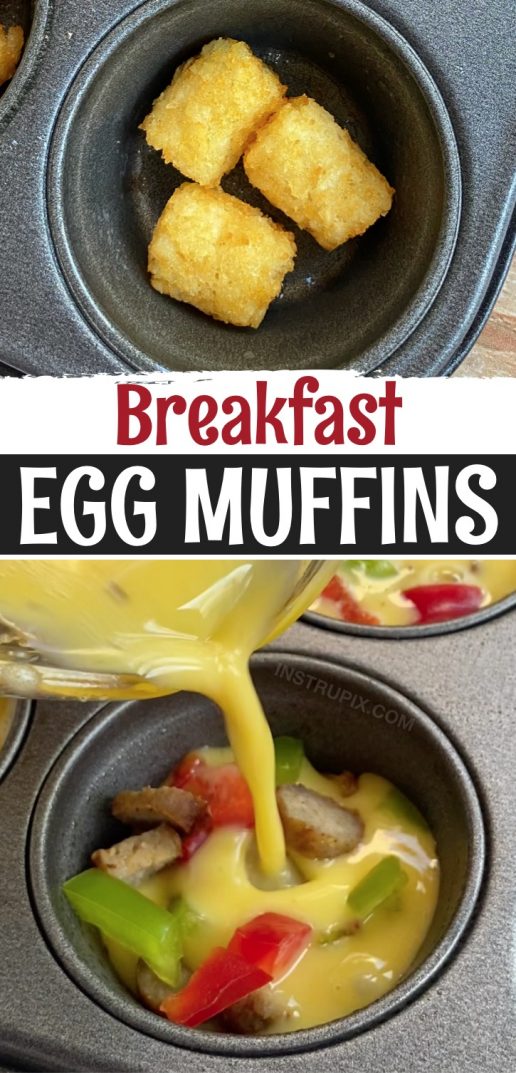 Mini Breakfast Omelets (Egg Muffins With A Tater Tot Crust)