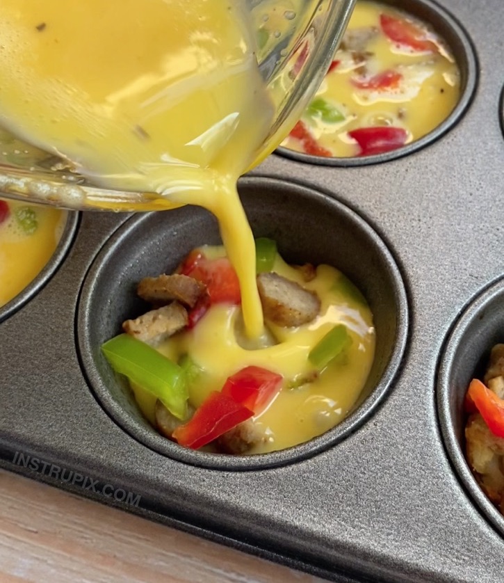 How to Cook Runny Eggs in a Mini Muffin Pan - The BakerMama