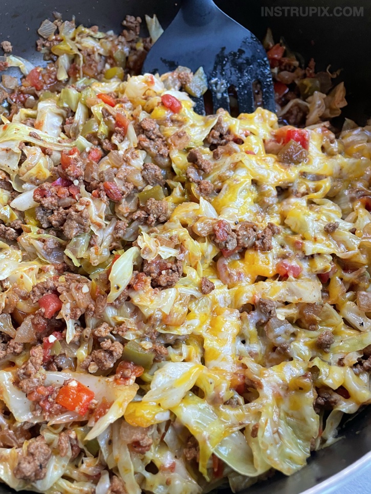 Cabbage Rolls Skillet (Quick & Easy Keto Dinner Recipe Made With Ground Beef)