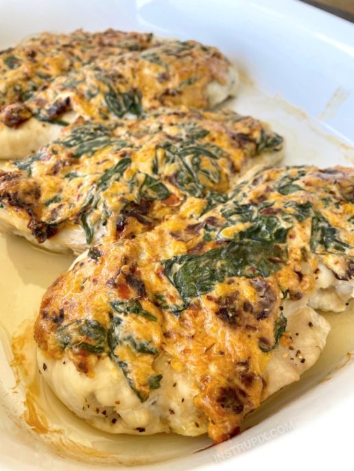 Creamy Spinach & SunDried Tomato Baked Chicken