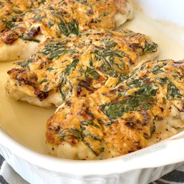 Creamy Spinach & SunDried Tomato Baked Chicken