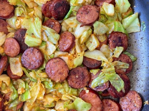 Easy Sausage Cabbage Skillet Keto Low Carb