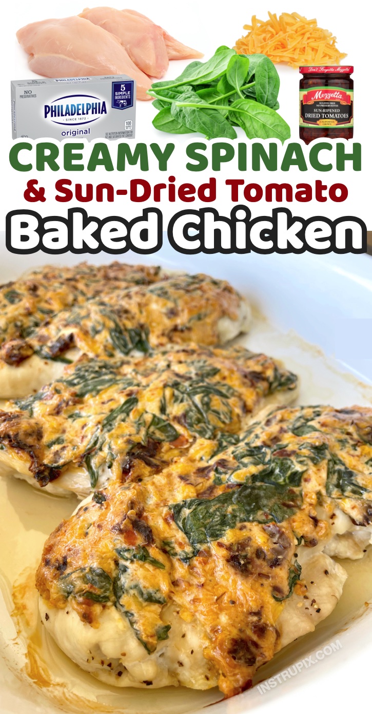 The best oven baked chicken breast recipe! Thanks to cream cheese! This is my new favorite way of making chicken for dinner. My entire family loves it. Yes, you can have delicious chicken made right in your oven. No grill required! The ingredients here are naturally low carb, but you can serve this rich and savory chicken with a side of pasta or rice for your picky kids or anyone not following a keto diet. It's so simple to make for busy weeknight meals with just a few basic ingredients. 