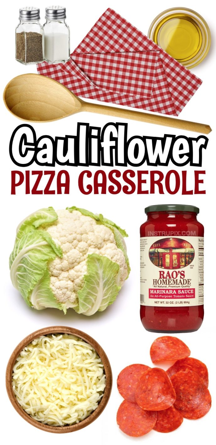 Keto Cauliflower Pizza Dinner Casserole