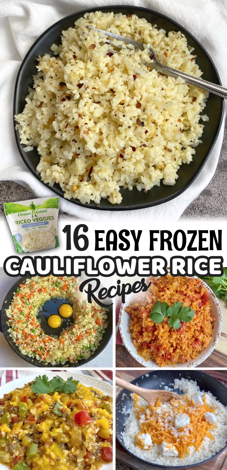 Frozen cauliflower rice is my absolute favorite low carb veggie because it's so easy to make for last minute meals! You can throw it into a skillet, casserole, or even serve it as a yummy side dish. It's complements just about everything! Plus, it's frozen so it lasts for a long time which means less trips to the grocery store. It's also healthy and keto friendly. Packed with fiber and nutrients. Here is a list of my favorite keto frozen cauliflower rice recipes. Great for meal planning!