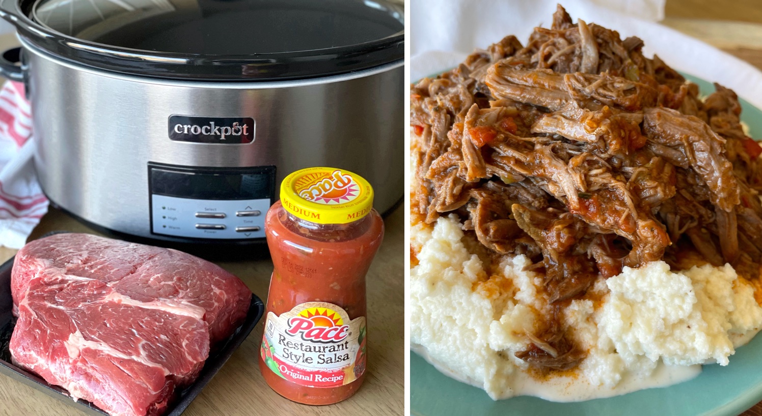 Slow Cooker Beef with Salsa - Taste and Tell