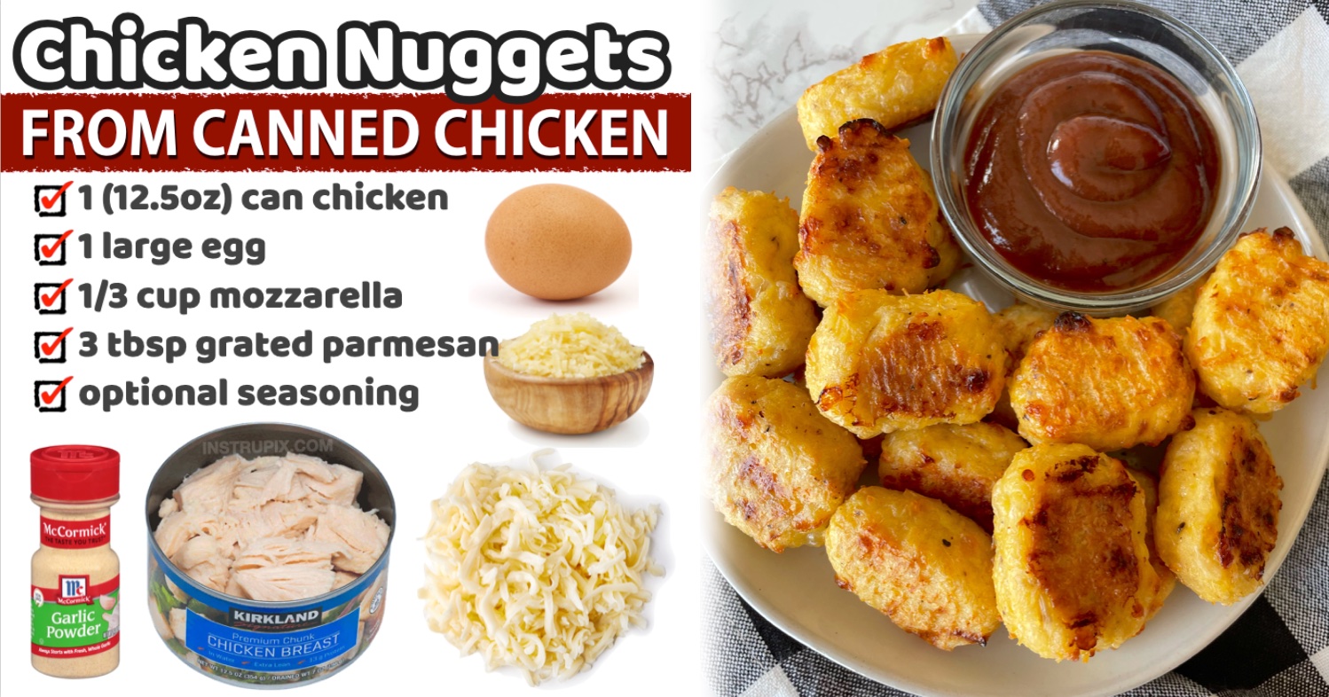 Easy Baked Chicken Nuggets (Made with Canned Chicken!)