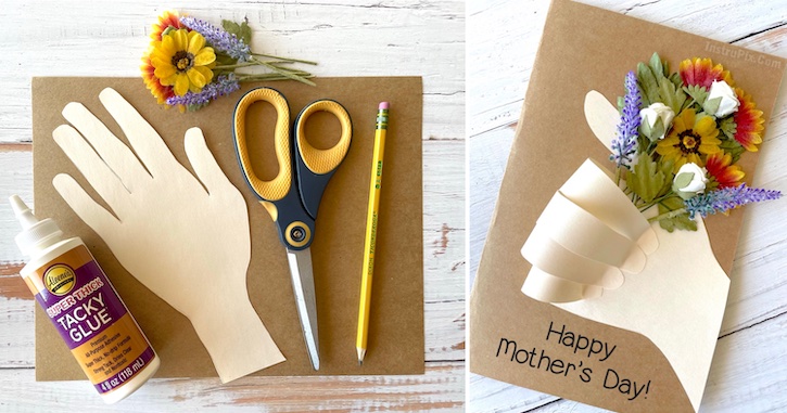 Mother's day card making very easy handmade / Easy and beautiful