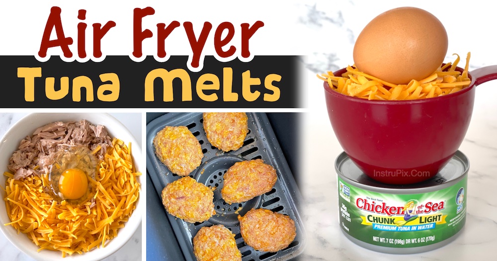 Are you looking for low carb air fryer recipes? These delicious tuna melts are made with just 3 ingredients and come together so fast for lunch or dinner! This is a great last minute meal for busy weeknights when you don't have time to cook. 