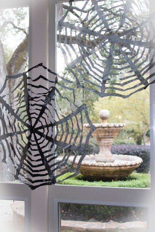 DIY Trash Bag Spiderwebs (Cheap & Easy Halloween Decor)