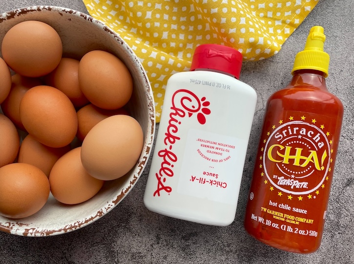 Easy finger food for a party! Chick-fil-A Deviled Eggs are yummy party snacks that are simple to make ahead of time for parties, potluck, family gatherings, and more.