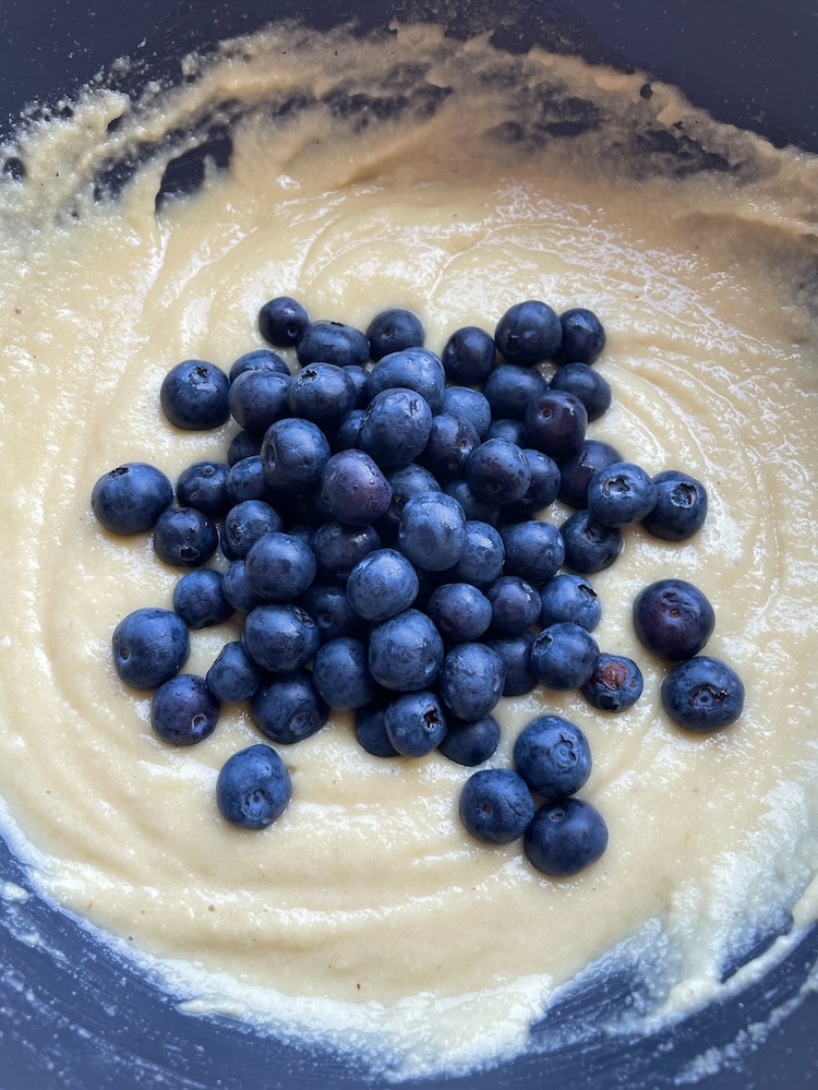 Almond Flour Blueberry Muffin Recipe made with Plain Greek Yogurt | A healthy low carb recipe to make at home!