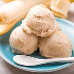 This healthy summer time frozen treat is made with just frozen bananas in a blender or food processor. You can also flavor banana ice cream with peanut butter, cocoa, strawberries, or anything else you'd like for a healthy and yummy treat your kids will love.