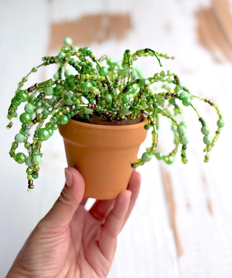How to make a beaded succulent plant DIY craft with full instructions and helpful tips. 